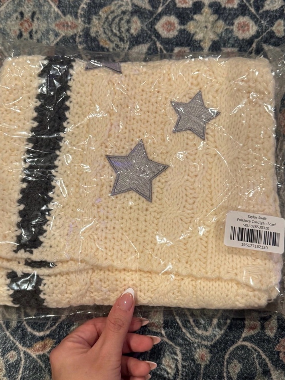 Taylor Swift Cream Knit Folklore Scarf